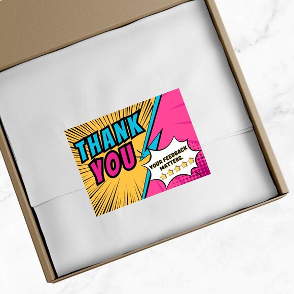 50 Thank You Cards 4 x 3" Pop Art - Picture 6 of 6